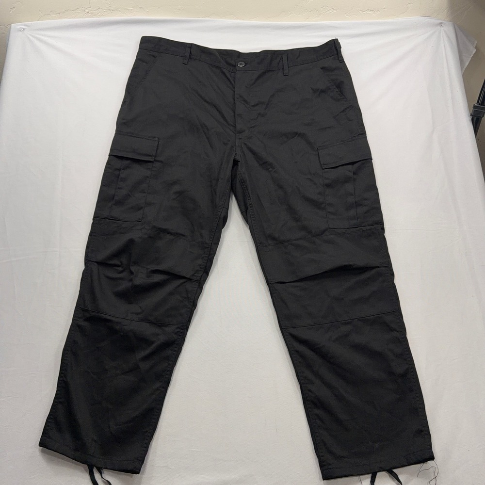 Rothco Cargo Pants BDU Tactical Utility 6-Pocket Black Mens XL-Short